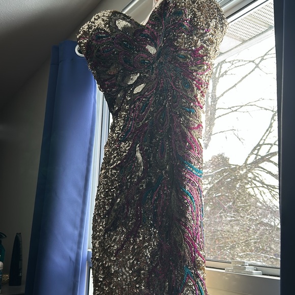 Panoply full Sequenced peacock dress - Picture 3 of 12